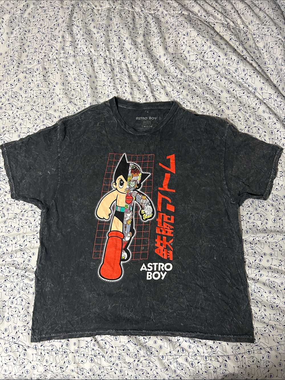 ASTRO BOY Acid Wash Graphic Tee Shirt